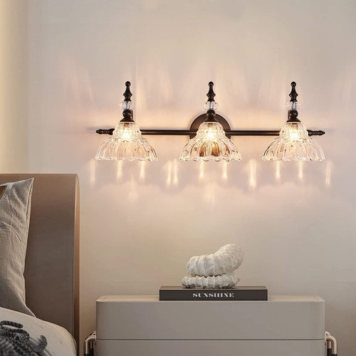 Bathroom Vanity Lights Bathroom Lighting Fixtures Over Mirror Matte Black 3 L... - Picture 8 of 9