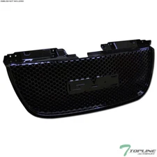 Topline For 2007-2014 Yukon/Denali Round Hole Mesh Front Bumper Grille - Black