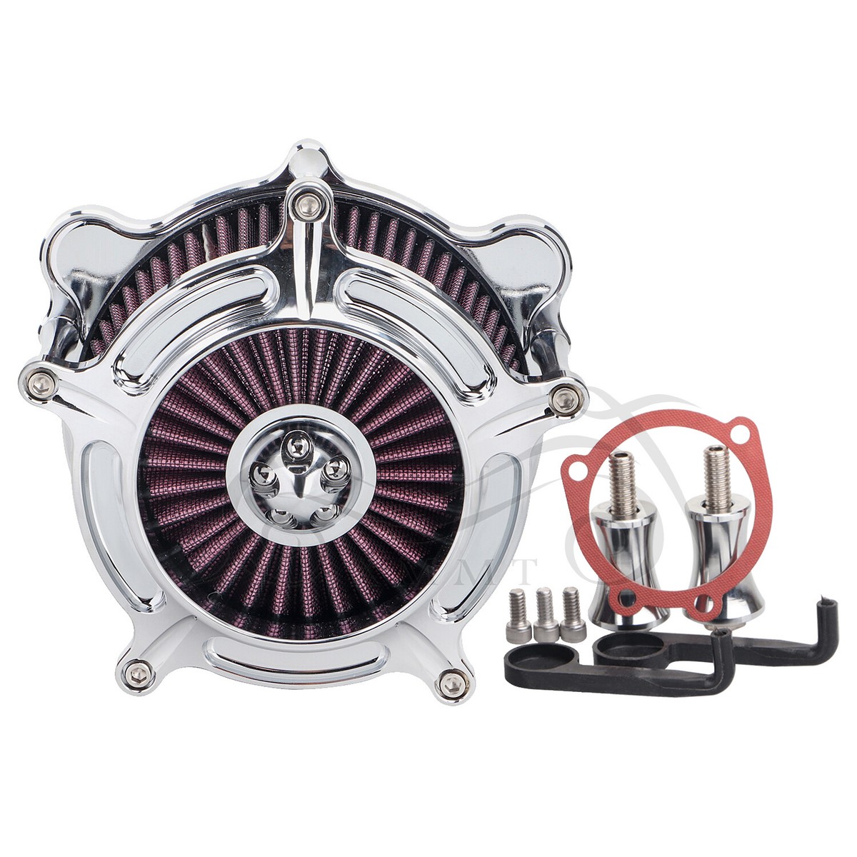 Spike Air Cleaner Red Intake Filter For Harley Touring Road
