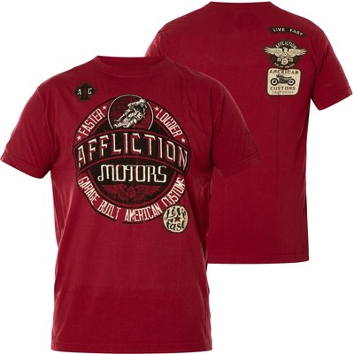 AFFLICTION T-Shirt AC Turpentine Weinrot T-Shirts