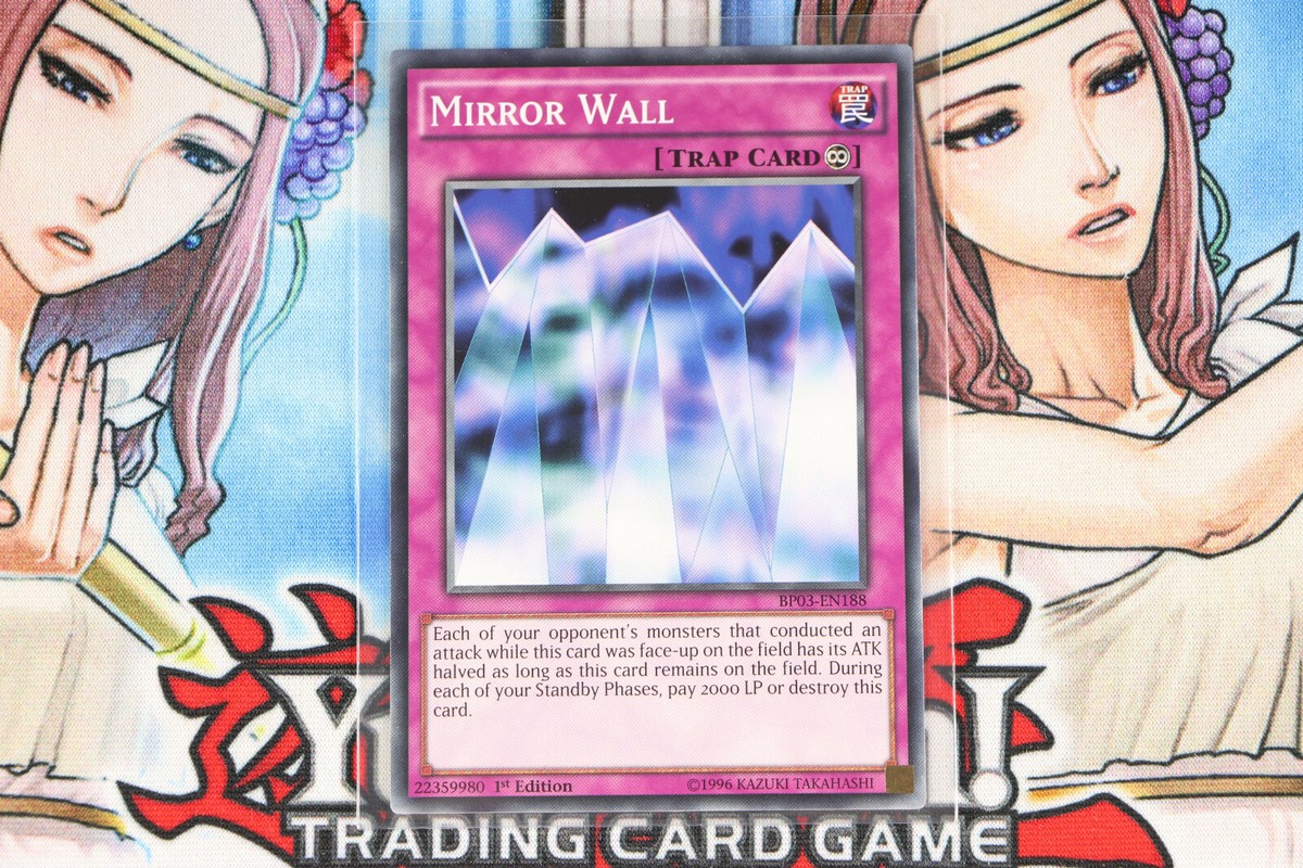 yugioh card mirror wall YU-GI-OH! - (BP03-EN188) - Battle Pack 3: Monster League - 1st Edition pay 2000 LP or destroy this card. Yugioh Mirror Wall DB1-EN078 Common