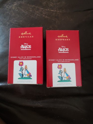 Alice in WonderlandHallmark Keepsake Ornament Disney 70th Anniversary 2021 NIB - Picture 2 of 7