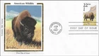 Great Bison American Wildlife USA Nature Canada Colorano Silk FDC 1987