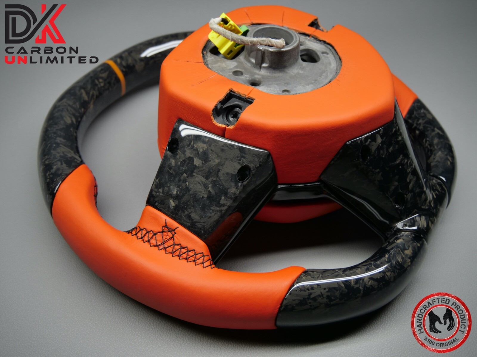 Lamborghini Aventador LP700 LP740 Arancio Dryope Forged Carbon Steering Wheel v2