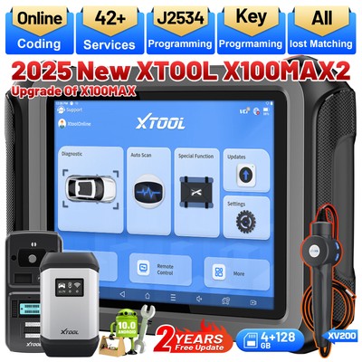 XTOOL X100MAX2 Key Fob Programmer Diagnostic Scanner J2534 Coding Programming 