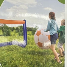 Giant Inflatable Soccer Goal And Ball Portable Soccer Set Soccer Soccer {6}