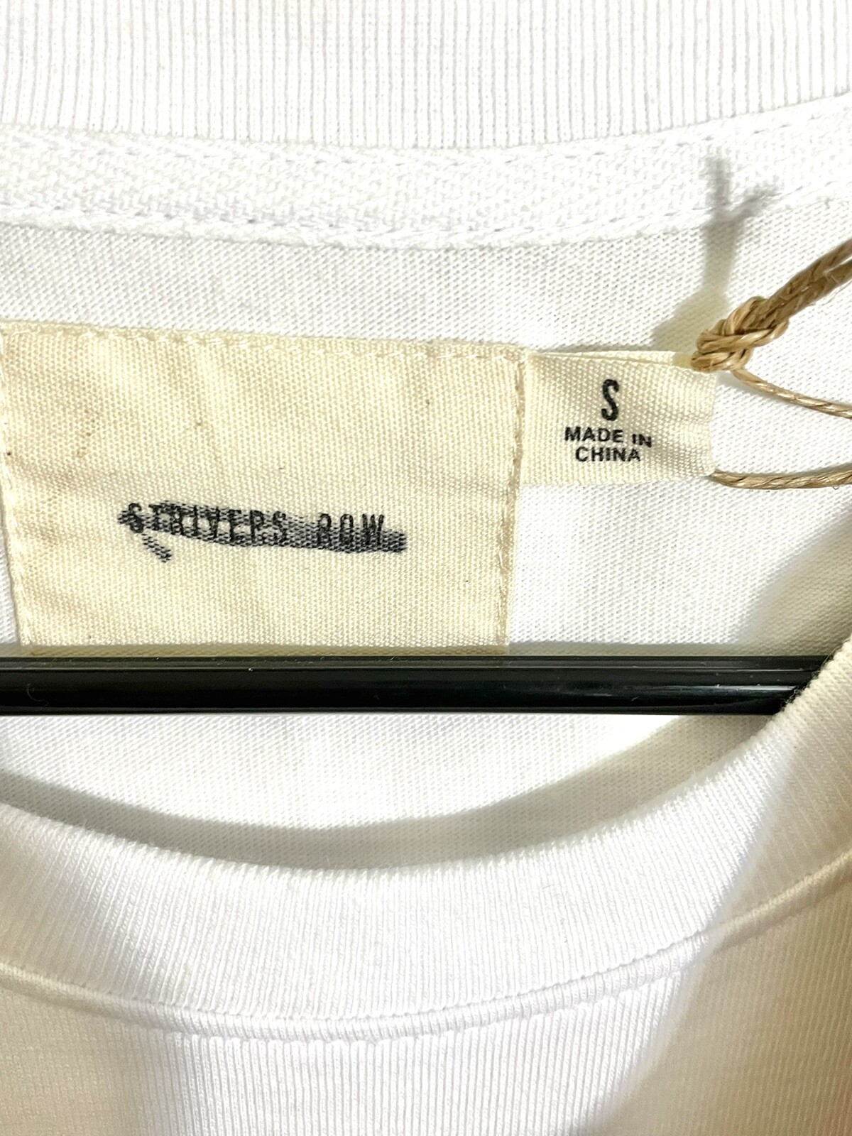 FILA T shirt Strivers Row taglia S Soul Genetics ricamata logo grafico bianca nuova