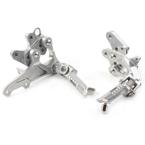 Rider Front Footpegs L&R Footrests Brackets for SUZUKI GSXR 1000 2009 2010 2011 - Picture 4 of 7