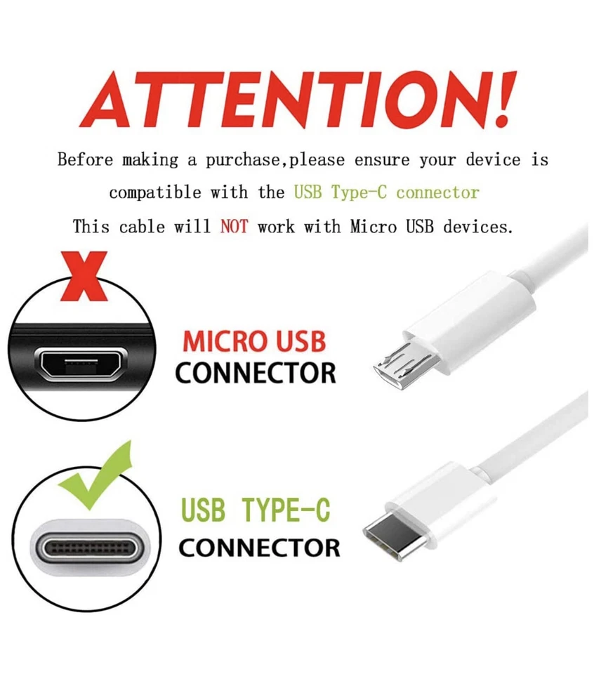 Настенное зарядное устройство USB кабель типа C для быстрой зарядки 2 комплекта для Samsung Galaxy A30 A50 черное - Изображение 2 из 2