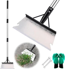 Garden Cleaning Shovel, 54 Inch Multifunctional Flat Shovel Adjustable Long Hand