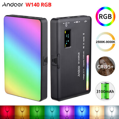 Andoer W140 RGB LED Photography Fill Light Video Light For Vlog Live Streaming