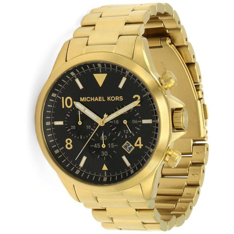 Michael Kors Gage Chronograph Gold-Tone Mens Watch MK8827 | eBay 