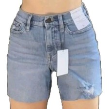 Calvin Klein Women's Super High Rise 90's Fit Shorts Light Blue Denim Sz. 25 NEW