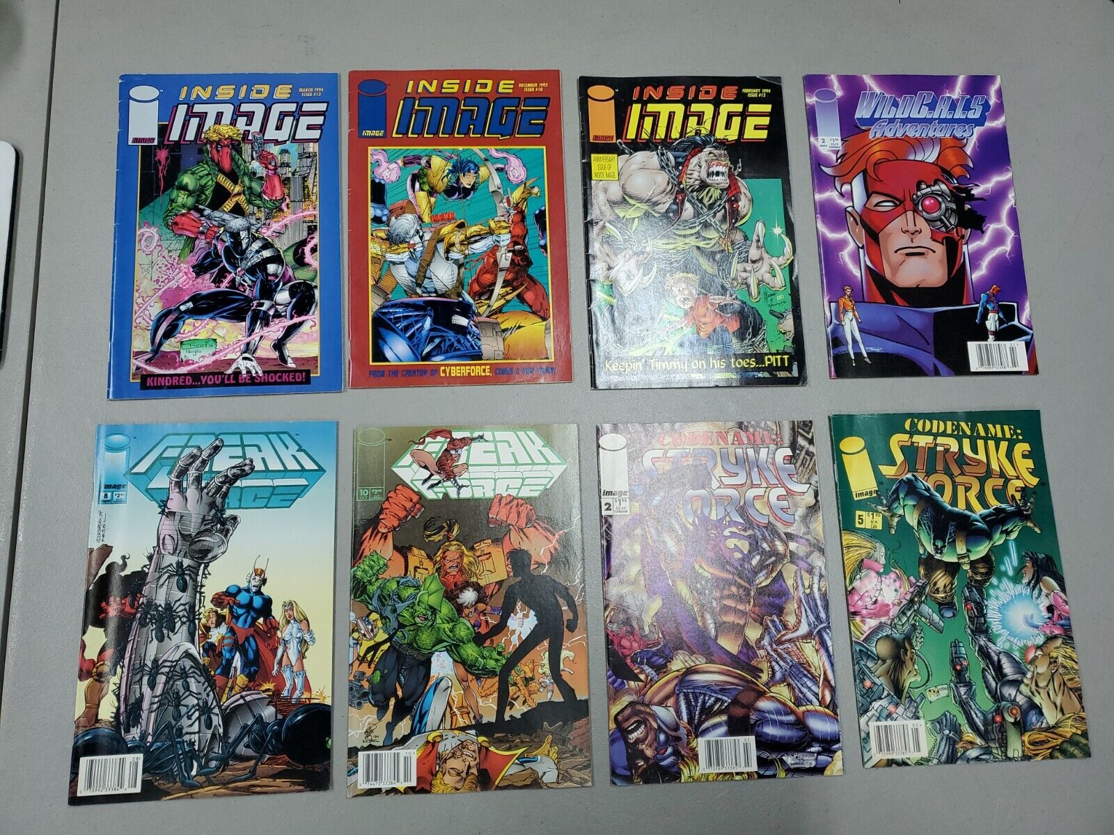 Lot (8) Image Comic Books Inside Image/Freak Force/Stryke Force/Wildcats