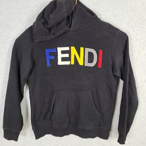 Fendi Shearling Logo Hoodie Womens Size 