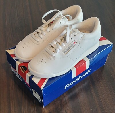 Vintage Reebok Classic Women's Princess Wide White Athletic Sneaker Size 6W  NEW