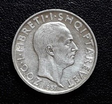 ALBANIE - RÉPUBLIQUE PUIS ROYAUME D'ALBANIE - 1 Franga Ari 1937 Rome argent