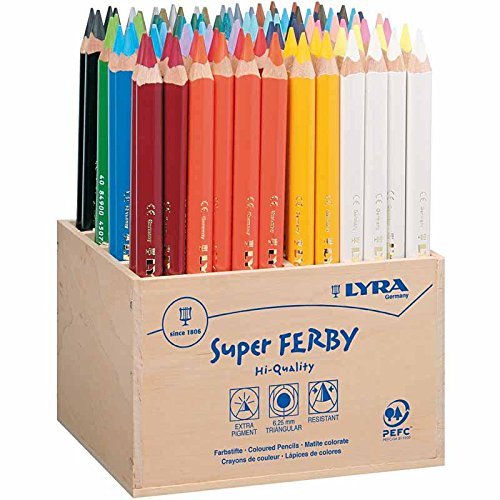 96 Lyra Super Ferby dicke Farbstifte Buntstifte Jumbo Holzaufsteller Hort Kiga!! - Bild 1 von 1