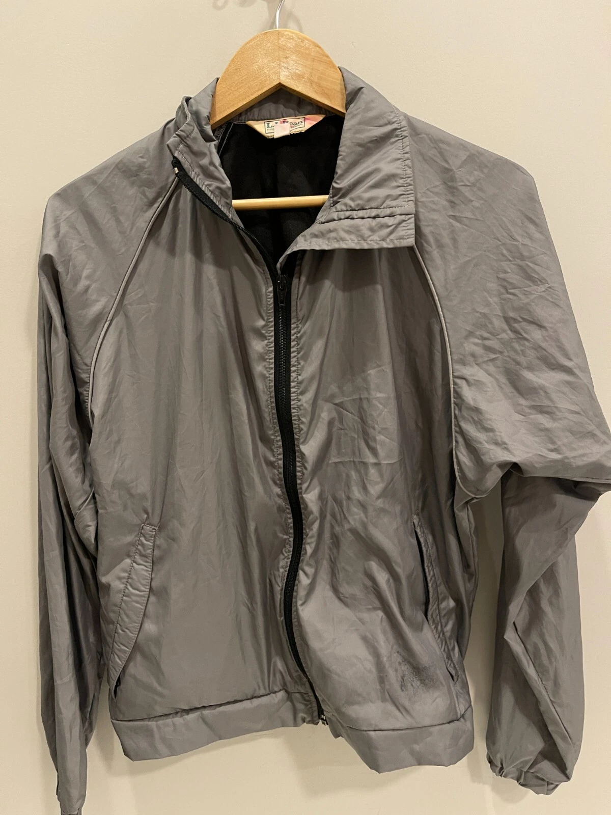 VTG LL Bean Rain Jacket Men's Gray SZ M