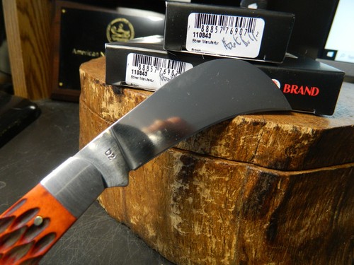 BOKER 110843 4" HAWKBILL POCKET KNIFE D2 TOOL ST BLADE GENUINE BROWN BONE HANDLE - Picture 13 of 15