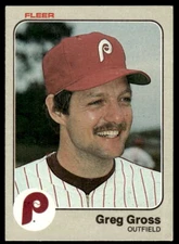1983 Fleer  Greg Gross #162 Philadelphia Phillies