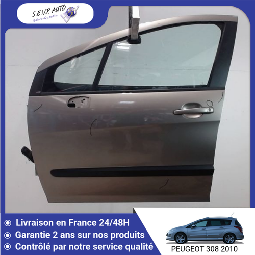 Porte Avant Gauche PEUGEOT 308 III – 9837982380 – Occasion – 6 Mois Garantie