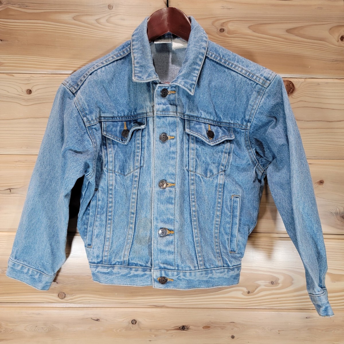 ジャケット・アウター 90s hollywood Mickey denim jacket 90s Mickey & Co Denim Jean Jacket Adult XL Disney