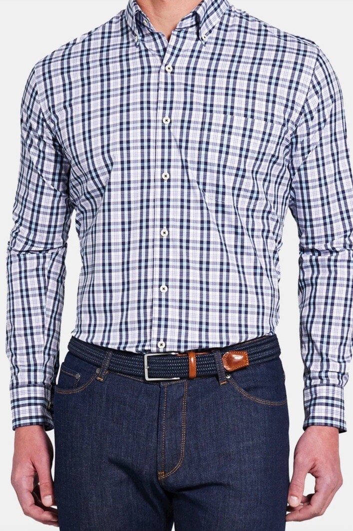Peter Millar Performance Button Down Shirt Moritz… - image 1