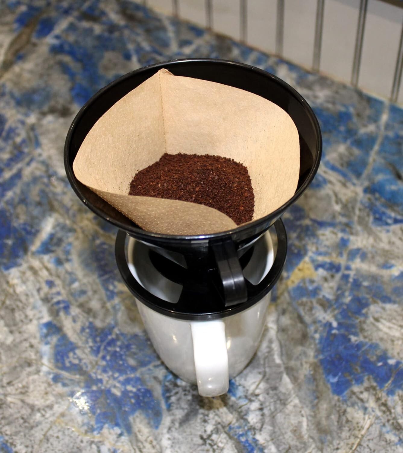 Single Cup Pour Over Coffee Dripper #2 Cone, BPA-Free, Portable Brewer + Scoop
