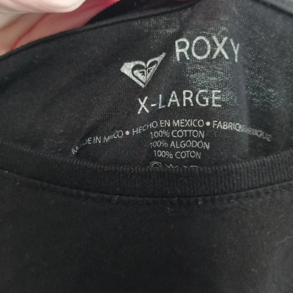 Camiseta Roxy Icon Talla XL Algodón Negro Para Hombre Las Vegas Foto 3 de 4