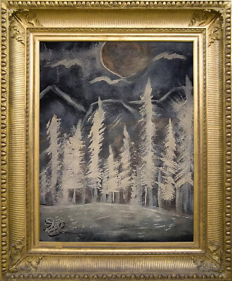 Abstract Painting By Suede With Certificate Of Authentencity