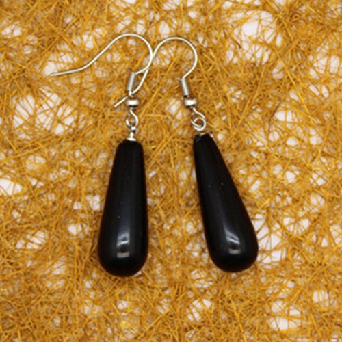 1 Pair Water Drop Natural Stone Chakra Crystal Pendant Dangle Earrings Hook Gift - Picture 12 of 26