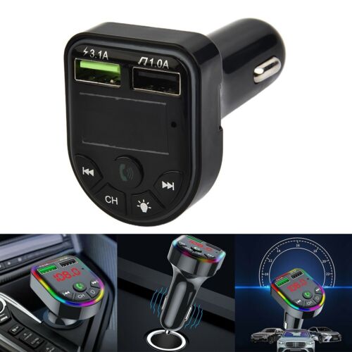 Car FM Transmitter with USB Charger & Navigation Voice Prompts Support - Afbeelding 1 van 11