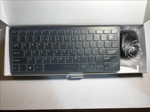 Wireless Black Mini Keyboard and Mouse Set for Hitachi 43HE4000 43" Smart TV - Picture 8 of 8