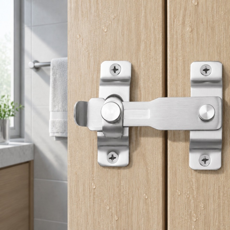 180-Degree Flat Door Latch Thickened Lock Slim for Home, Utility Room ...