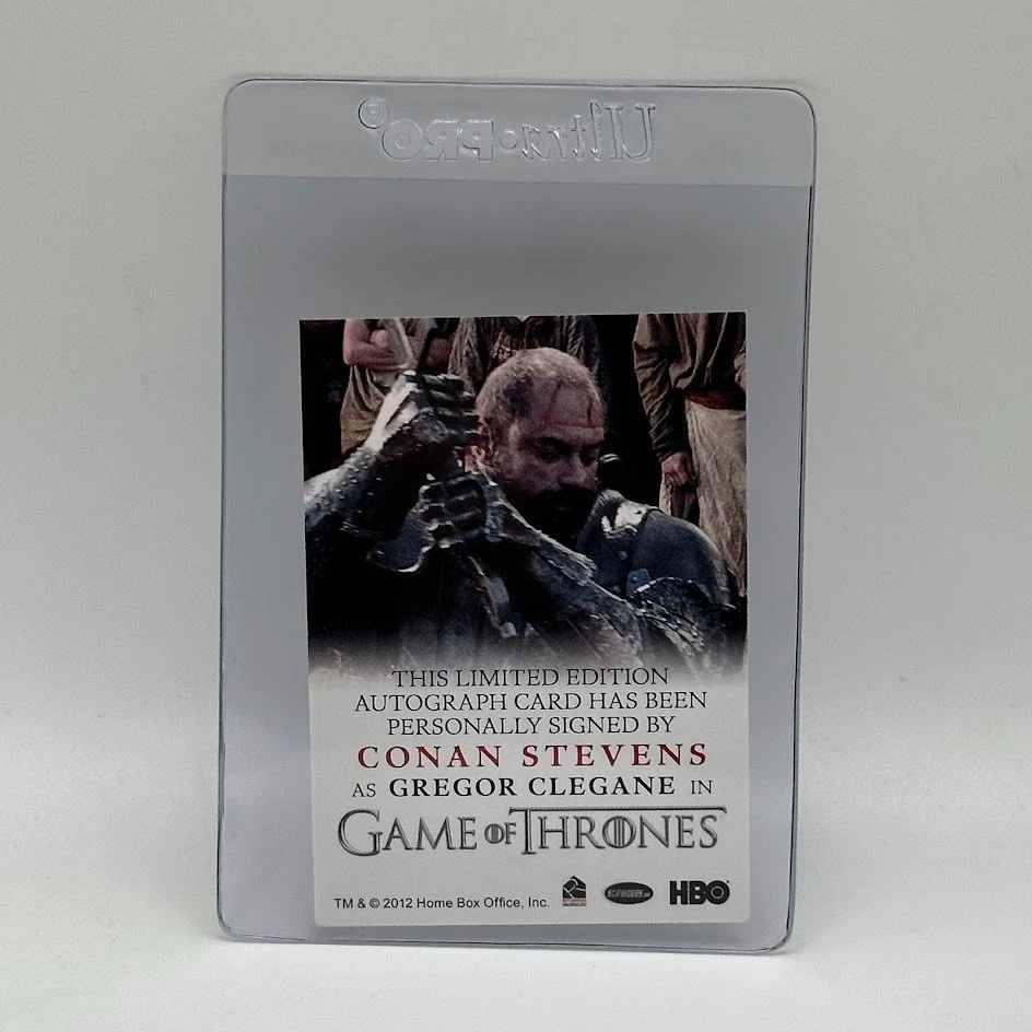 2014 Spiel Of Thrones Staffel 3 Auto Autogramm Conan Stevens Gregor Clegane Rare - Bild 2 von 2