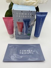Summer Fridays Jet Lag Mask .5oz  Lip Butter Balm Pink Sugar .25oz Travel Set