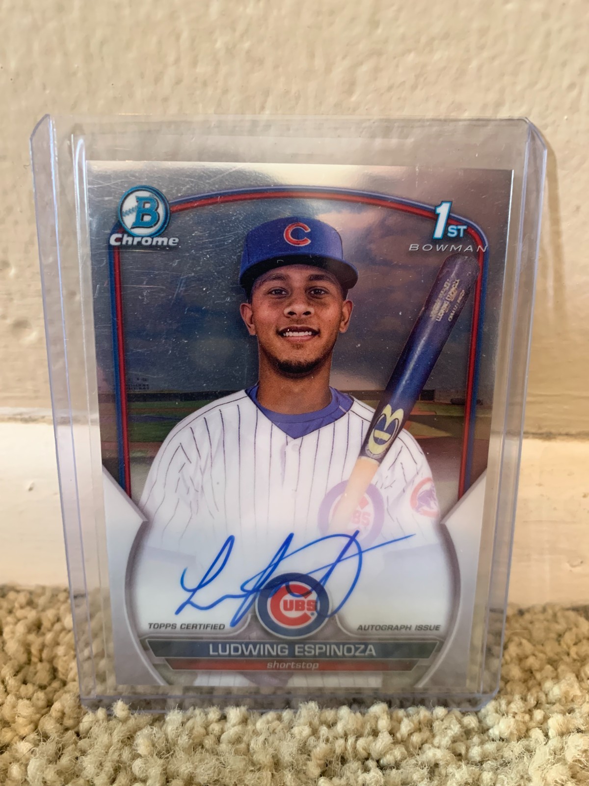 LUDWING ESPINOZA 2023 BOWMAN CHROME 1ST BASEBALL AUTOGRAPH CUBS AUTO