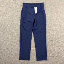 Tahari Pants Womens Small Blue Straight Pockets Casual Everyday Classic Mom