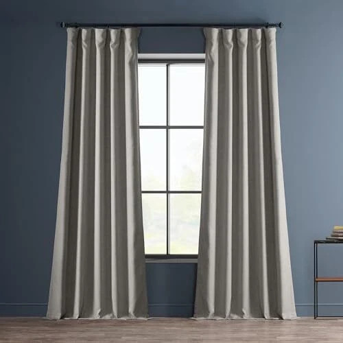 Exclusive Fabric & Furnishing Bellino Textured Room Darkening Curtain 50" x 96" - Picture 1 of 6