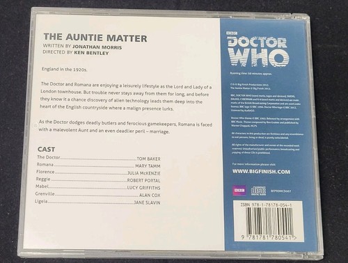 Doctor Who The Auntie Matter CD Tom Baker Big Finish AS NEW CONDITION - Picture 2 of 2
