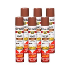 Rust-Oleum 353346-6PK Stops Rust Turbo Spray 1 Count Pack of 6 , Flat Red