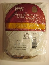 4 Pairs Size Q Queen L'eggs Leggs Sheer Energy Active Support Suntan Pantyhose