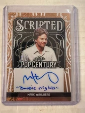 2024 Leaf Pop Century Scripted Mark Wahlberg 1/1 Gold Mojo Auto Boogie Knights