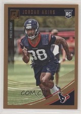 2018 Panini Donruss Rookie Press Proof Bronze Jordan Akins #388 1p5