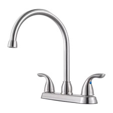 Pfirst Series Kitchen Sink Faucet 2-Handle High Arc 3, 1.75 GALLONS PER MINUTE