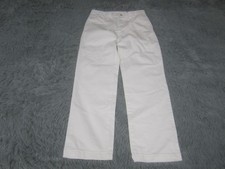 Polo Ralph Lauren Pants Boys 14 White Khakis Flat Front Casual Straight Leg