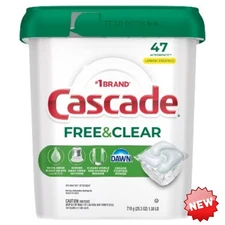  Cascade Free & Clear Dishwasher Detergent Tablets - Lemon