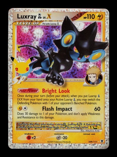 Luxray GL Lv.X 109/111 Platinum Rising Rivals Pokémon Holo Trading Card TCG
