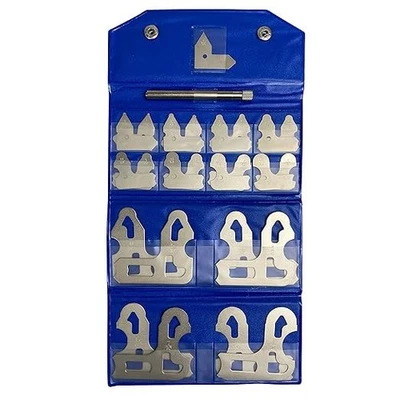 TEXALAN 25 Pc Stainless Steel Radius Gage Set Fractional 1/64-1/2 Inch Gauge with Holder
